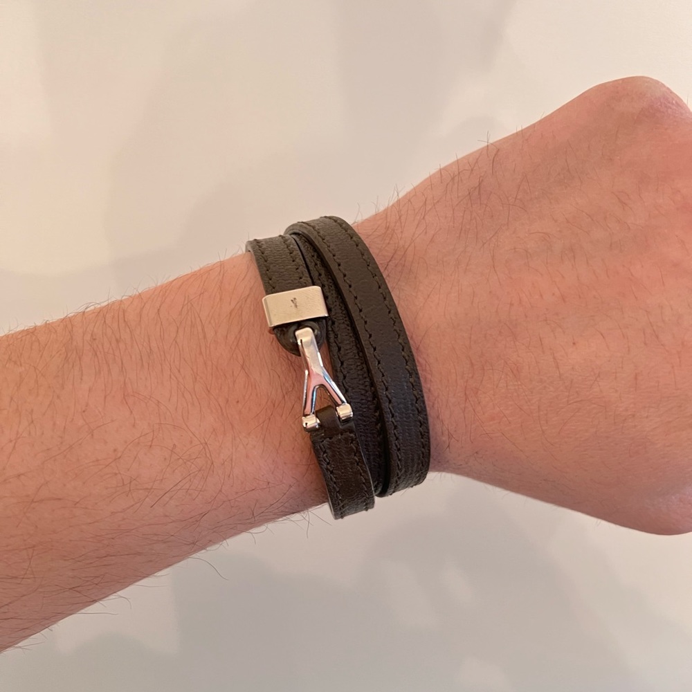 Saint Laurent Y Chic Leather Bracelet